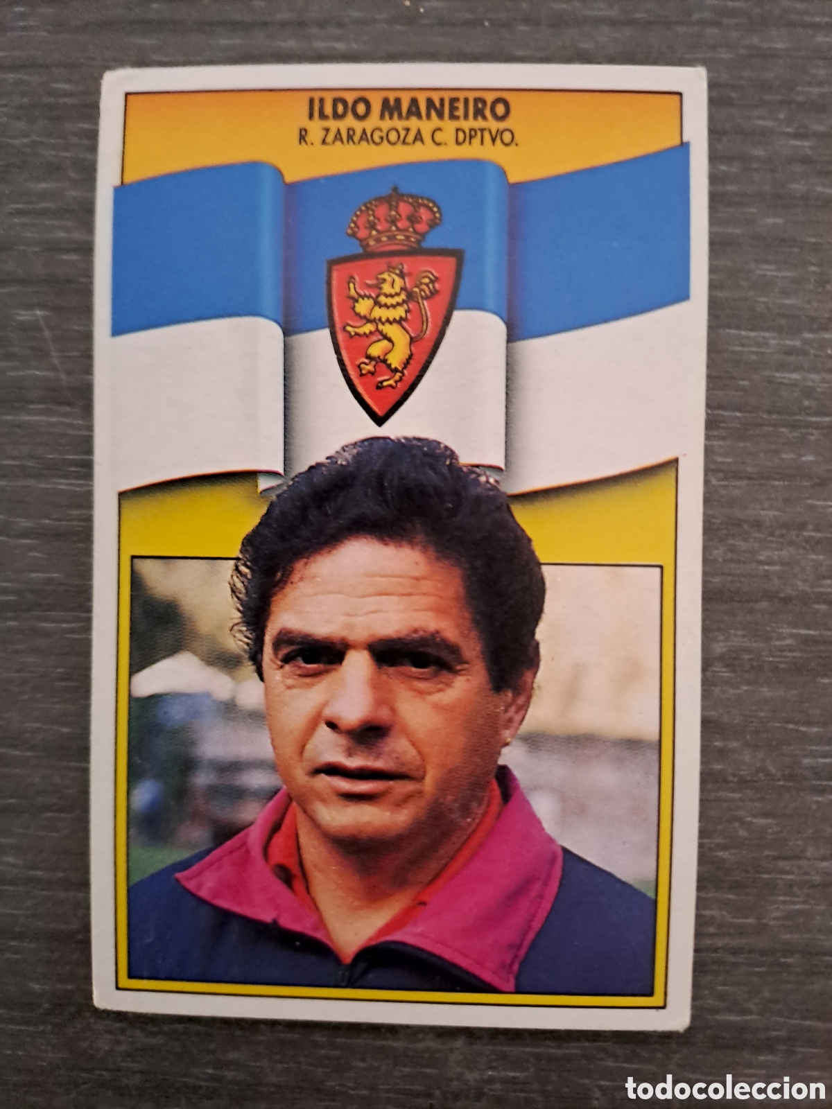 Cromos de f&uacute;tbol: ILDO MANEIRO &mdash; ENTRENADOR DEL REAL ZARAGOZA &mdash; LIGA 90-91