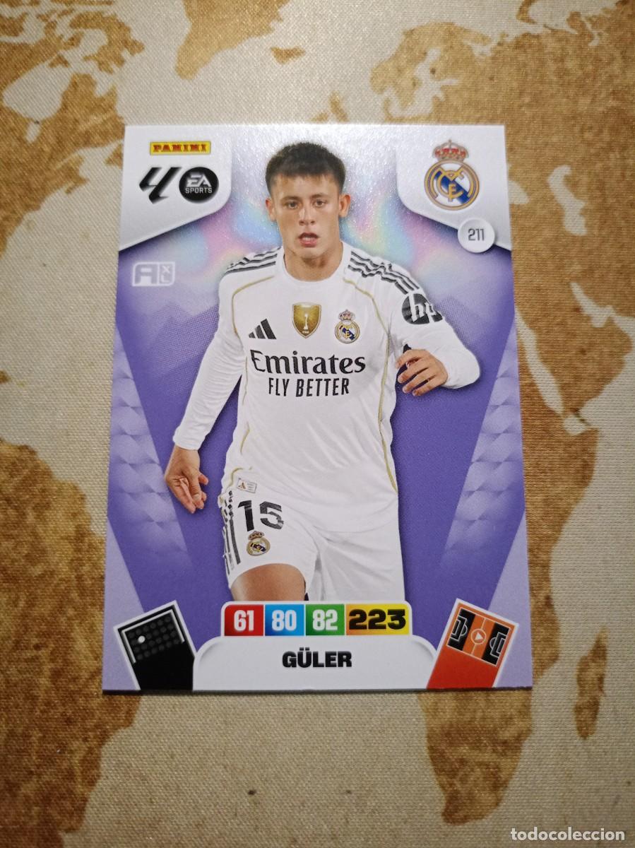 Cromos de f&uacute;tbol: Real Madrid 211 G&Uuml;LER Adrenalyn 2025-26