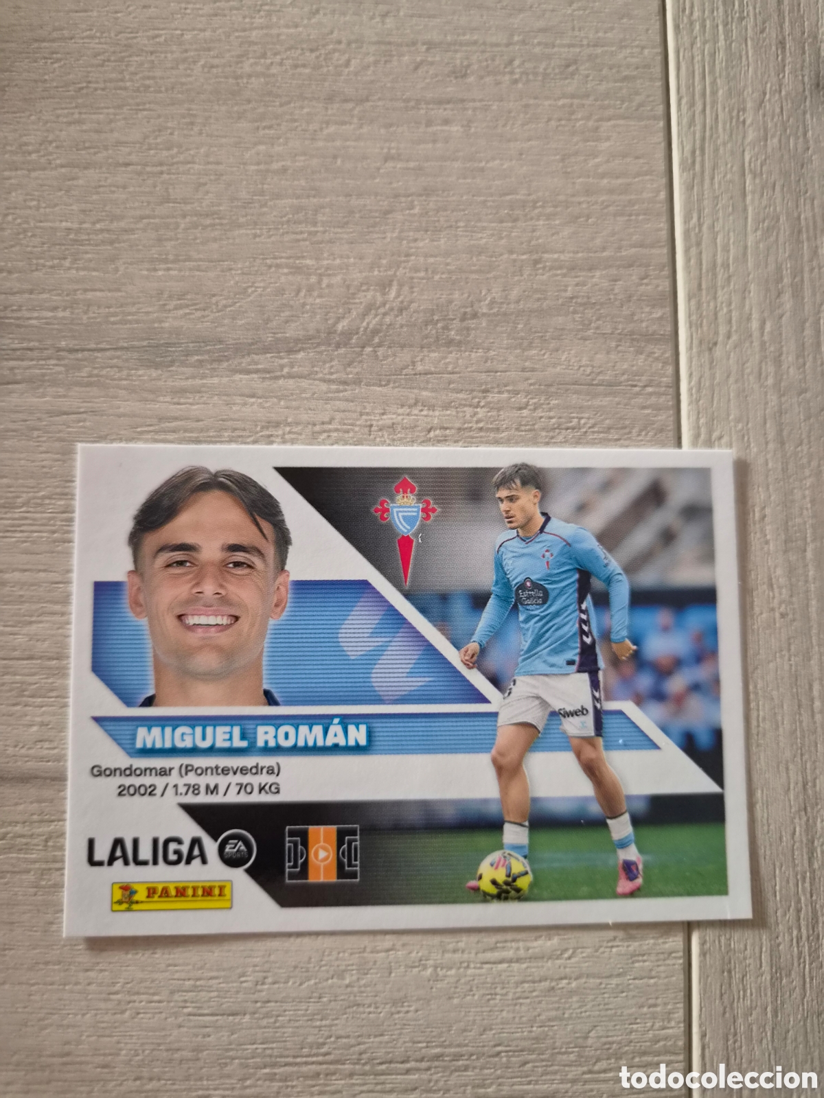 Cromos de f&uacute;tbol: N&deg;12 Celta de Vigo Miguel Rom&aacute;n Liga Este 26/27