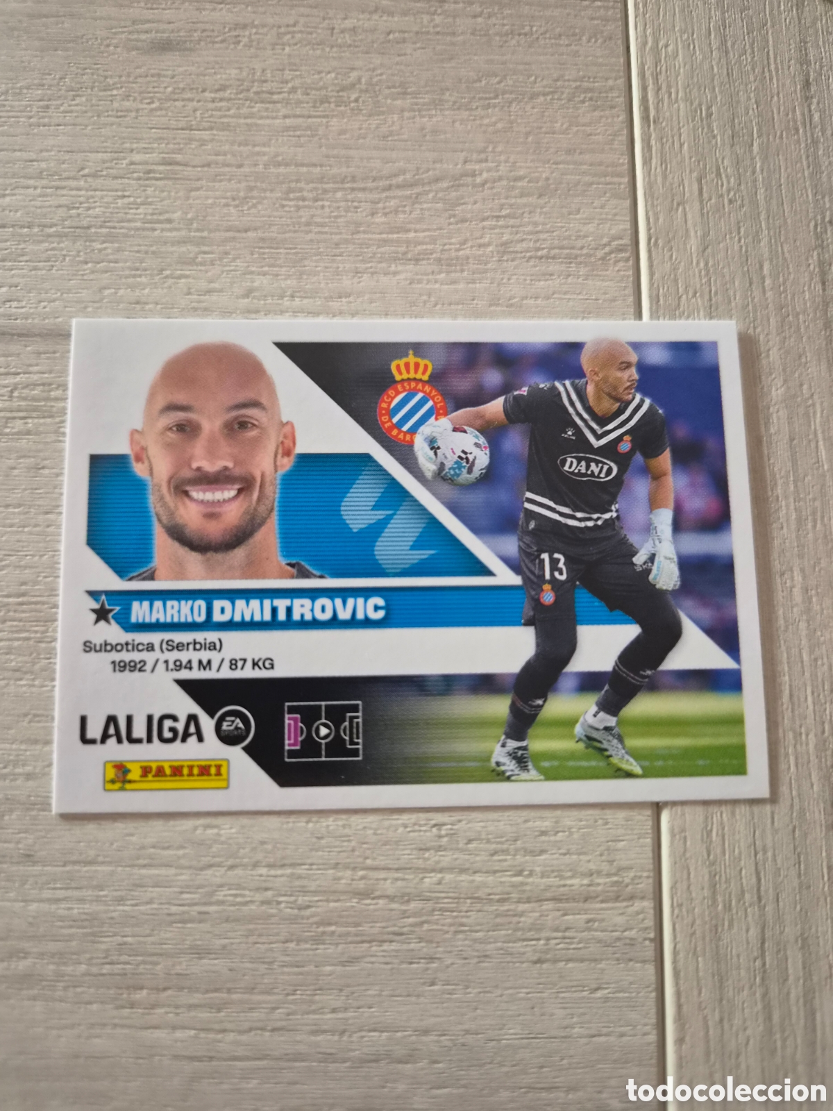Cromos de f&uacute;tbol: N&deg;3 Espanyol Dimitrovic Liga Este 26/27
