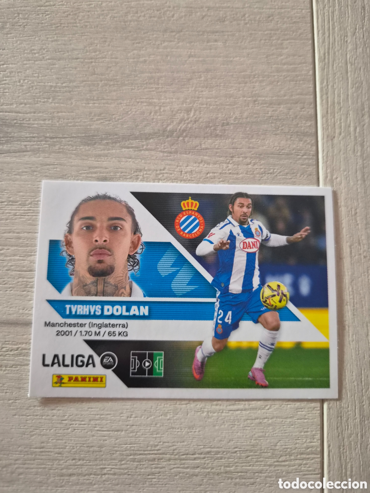 Cromos de f&uacute;tbol: N&deg;16 Espanyol Dolan Liga Este 26/27
