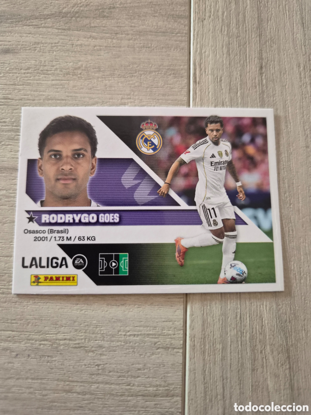 Cromos de f&uacute;tbol: N&deg;18 Real Madrid Rodrygo Liga Este 26/27