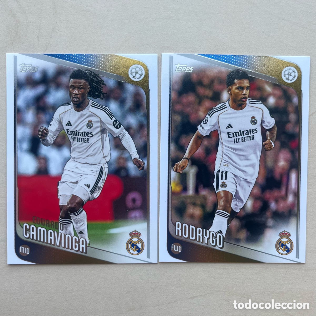 Cromos de f&uacute;tbol: Rodrygo & Camavinga Topps Flagship 2025-26 - Real Madrid