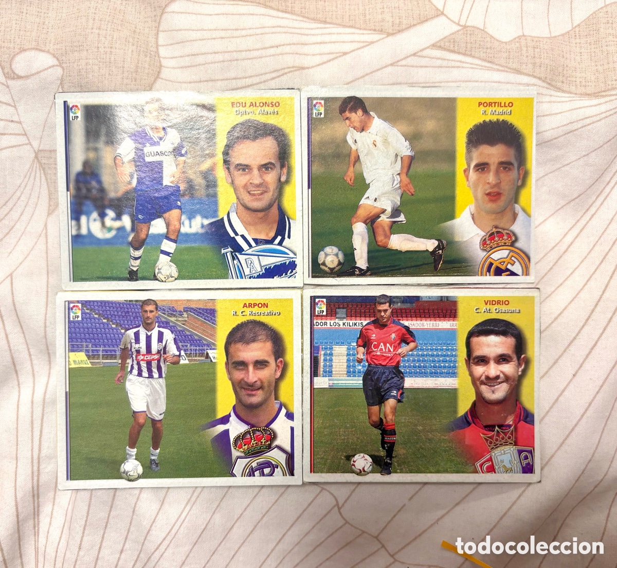 Figurine di Calcio: LOTE 4 FICHAJES ESTE 2002 2003 02 03 RECORTADOS arp&oacute;n vidrio Edu portillo