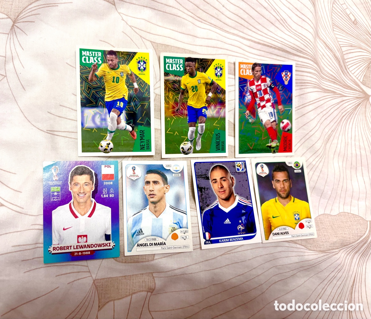 Cromos de f&uacute;tbol: LOTE 7 CROMOS NUNCA PEGADOS CRACKS MUNDIALES