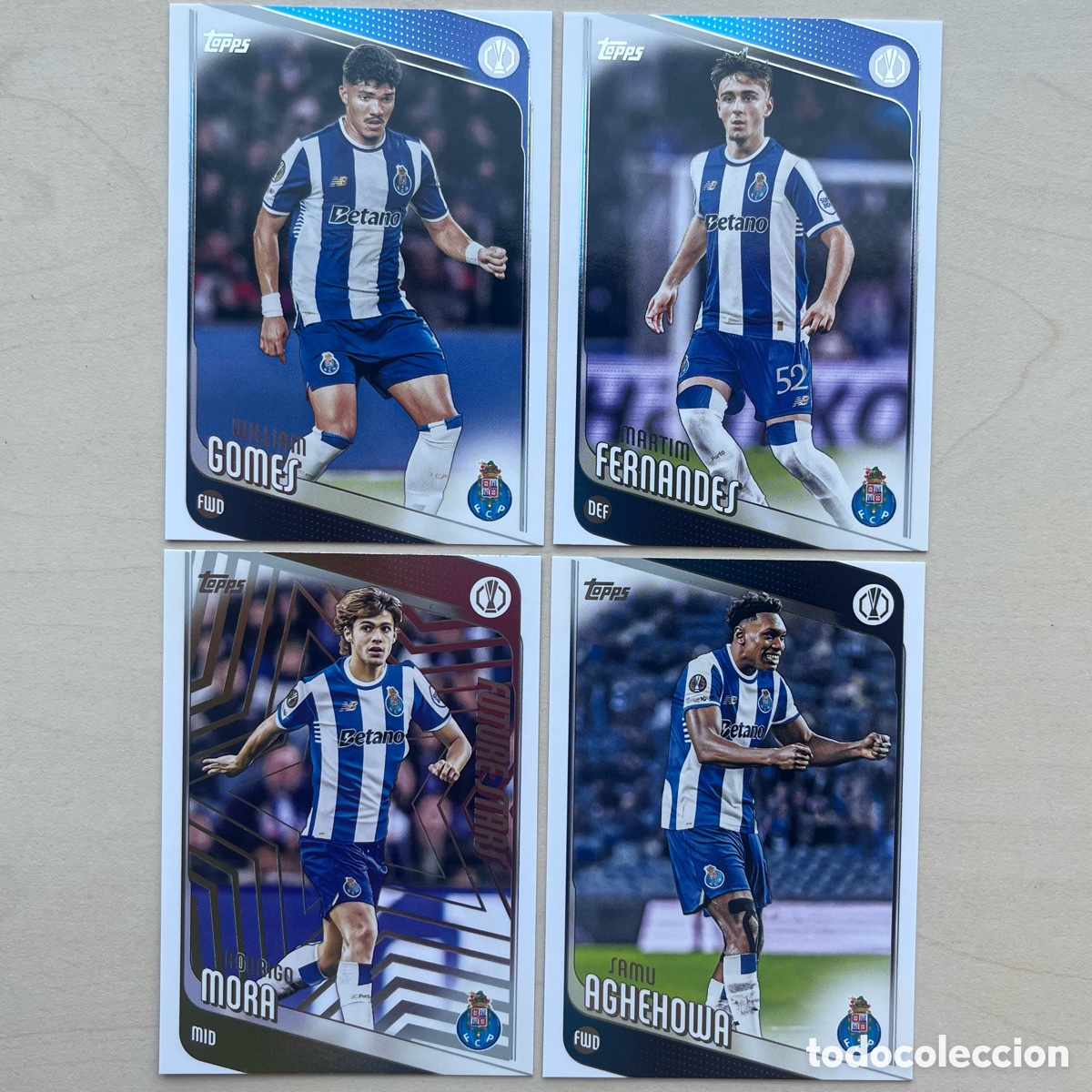 Cromos de f&uacute;tbol: Lote 4 cartas Porto Topps Flagship 2025-26