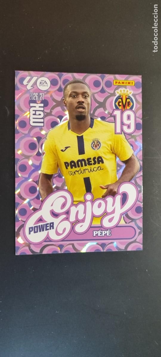 Cromos de f&uacute;tbol: MEGACRACKS 2026/27 CARD ENJOY POWER PEPE VILLARREAL # P386 PANINI