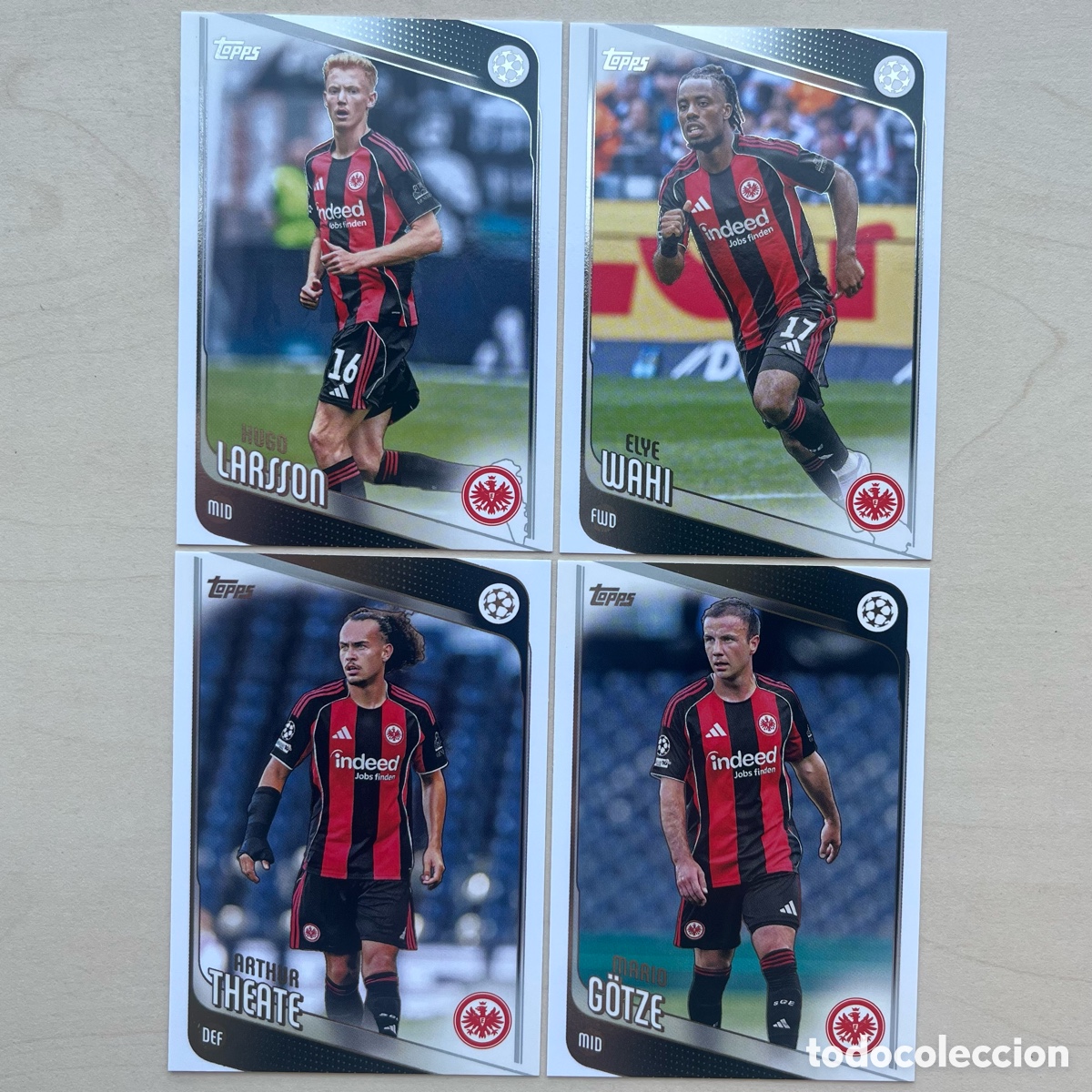 Cromos de Futebol: Lote 4 cartas Eintracht Topps Flagship 2025-26