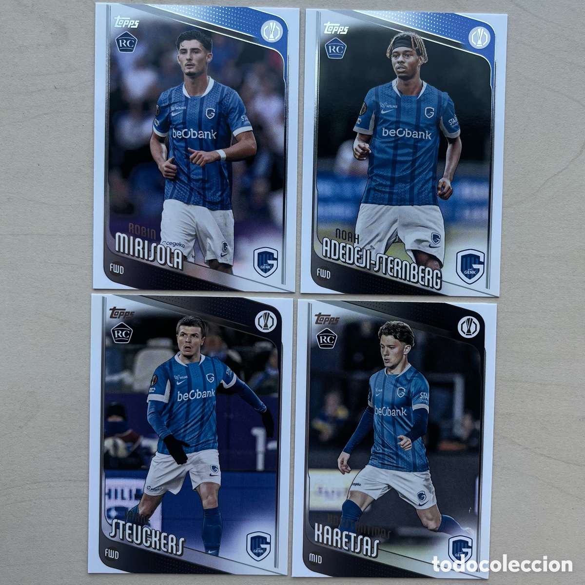 Cromos de Futebol: Lote 4 cartas Rookies Genk Topps Flagship 2025-26