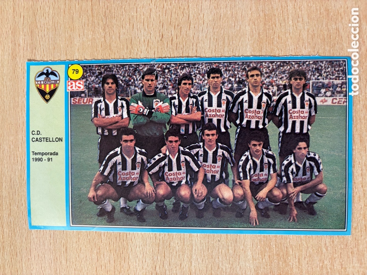 Cromos de Futebol: # 79 Alineaci&oacute;n CD Castell&oacute;n Ases de la Liga 90 91 sin pegar