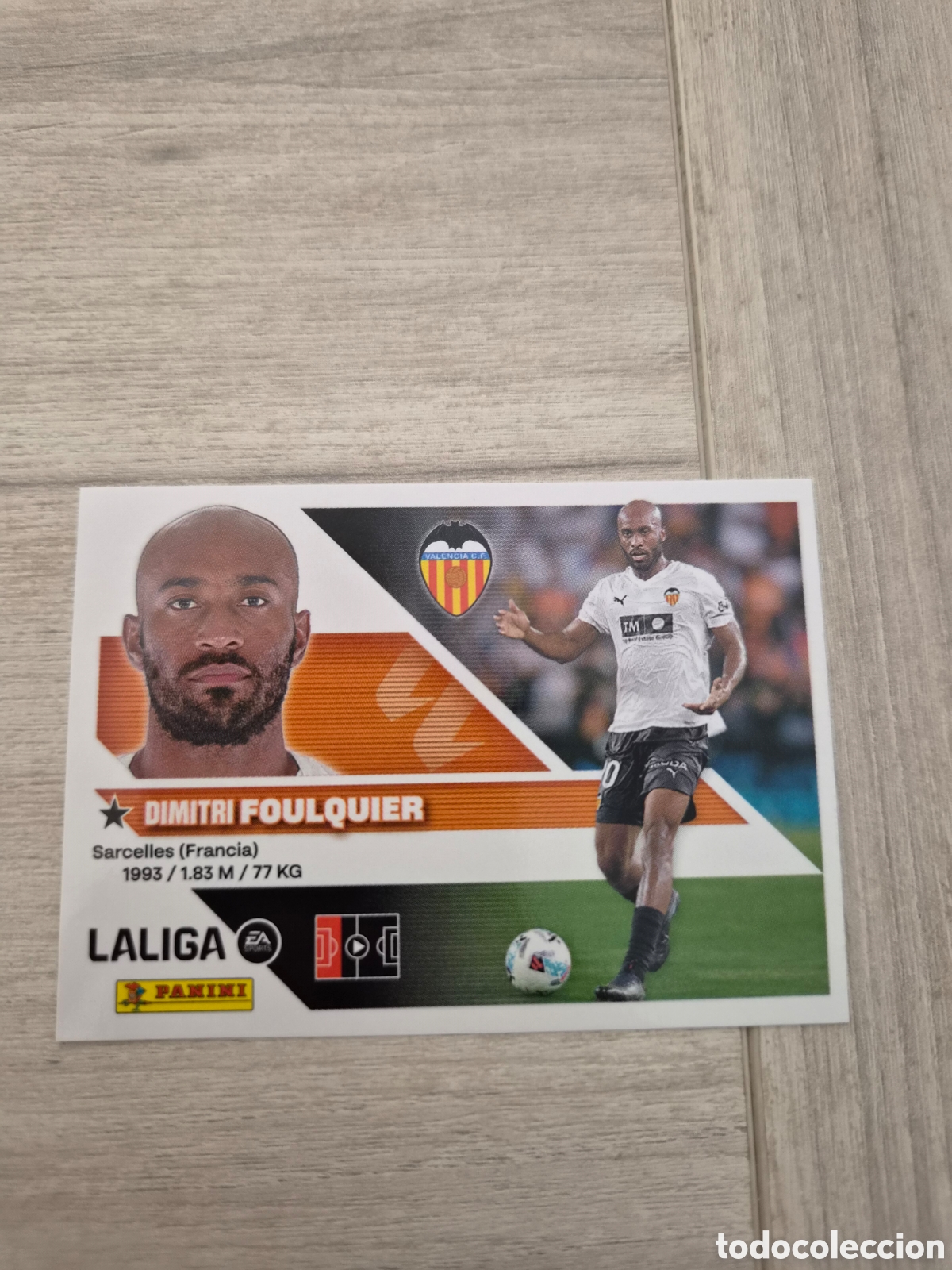 Cromos de f&uacute;tbol: N&deg;5 Valencia Foulquier Liga Este 26/27