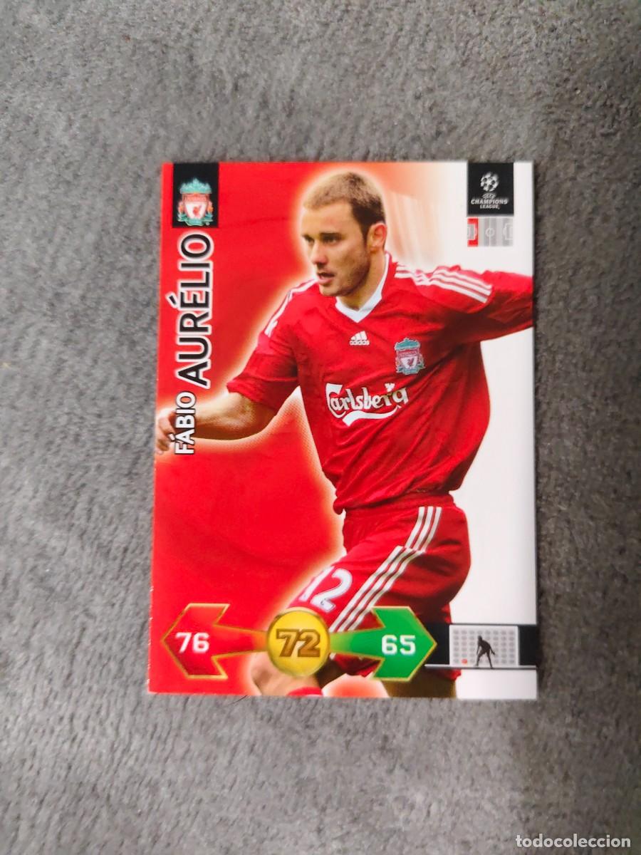 Cromos de f&uacute;tbol: SUPER STRIKES 2009 10 FABIO AURELIO LIVERPOOL FC ADRENALYN PANINI CHAMPIONS LEAGUE 09 2010 AAO