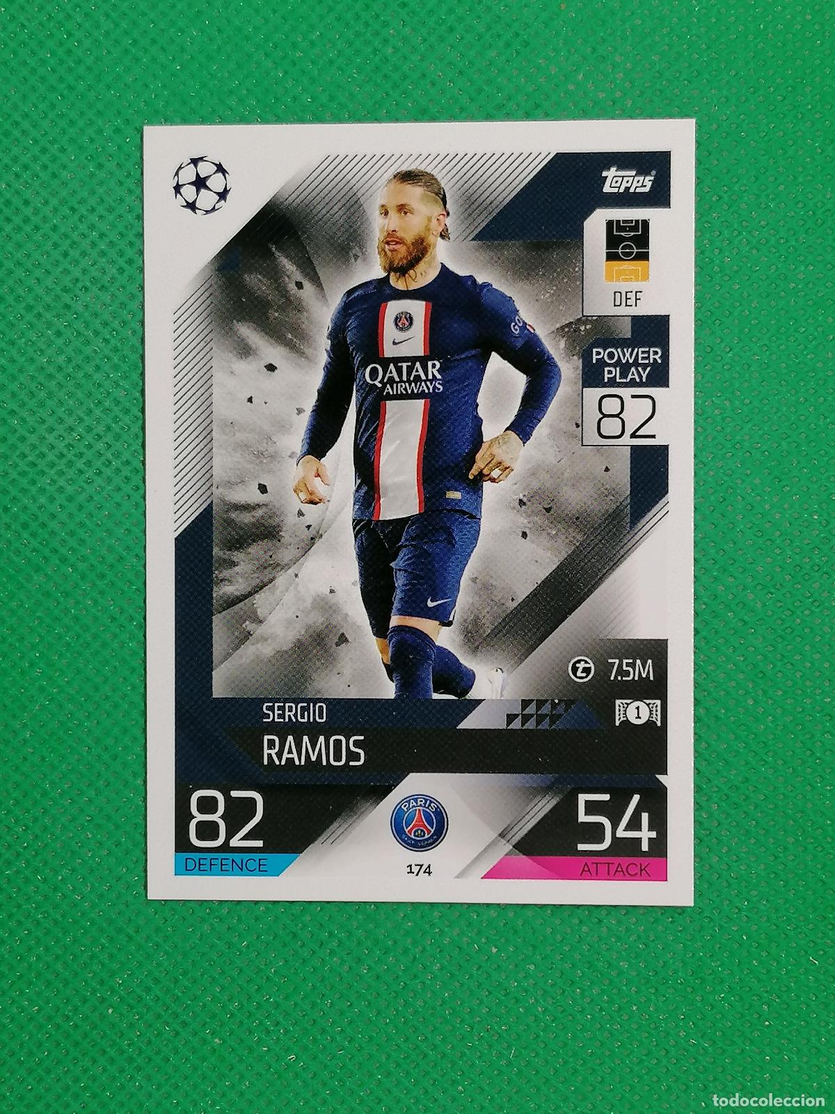 Cromos de f&uacute;tbol: 174 SERGIO RAMOS PARIS PSG ⚽ TOPPS MATCH ATTAX CHAMPIONS 2022 2023 22 23 ⚽