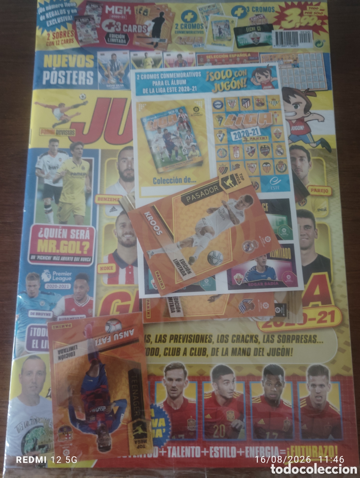 Cromos de f&uacute;tbol: Revista Jug&oacute;n n163 a&ntilde;o 20-21