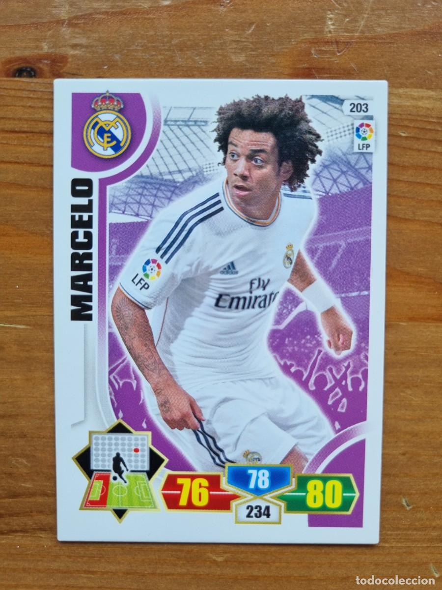 Cromos de f&uacute;tbol: 203 MARCELO (Real Madrid CF). Liga 2013 2014 13 14 Adrenalyn XL