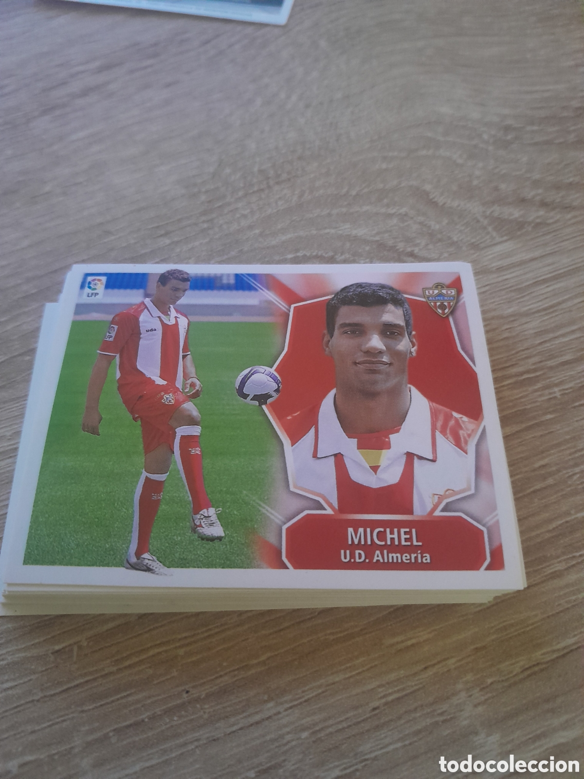 Fu&szlig;ball-Sticker: michel almeria coloca LIGA ESTE 2008 2009 08 09. NUNCA PEGADO.