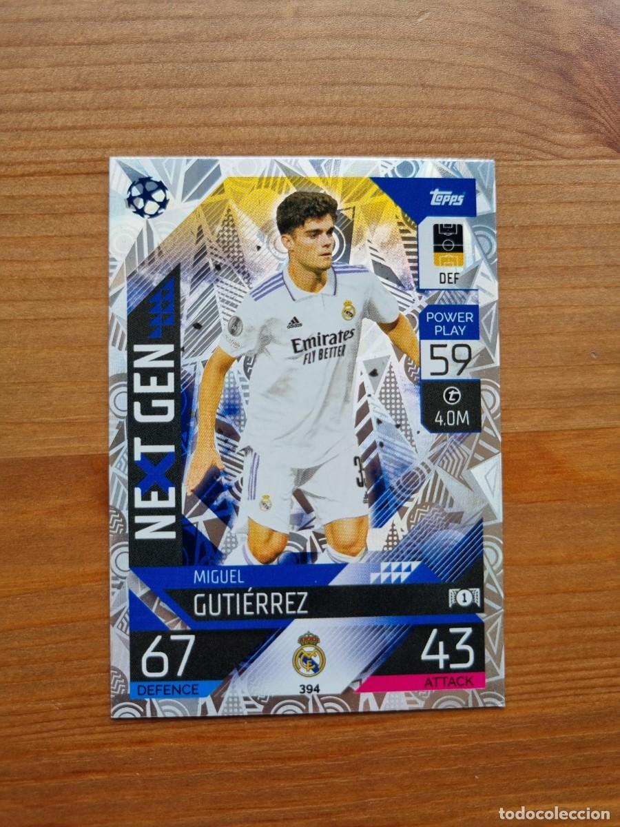 Cromos de f&uacute;tbol: 394 MIGUEL GUTIERREZ (Real Madrid CF) NEXT GEN. Match Attax 2022 2023 22 23 (Topps)