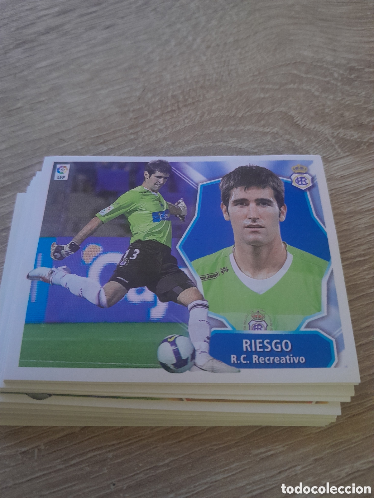 Football Stickers: riesgo coloca LIGA ESTE 2008 2009 08 09. NUNCA PEGADO.