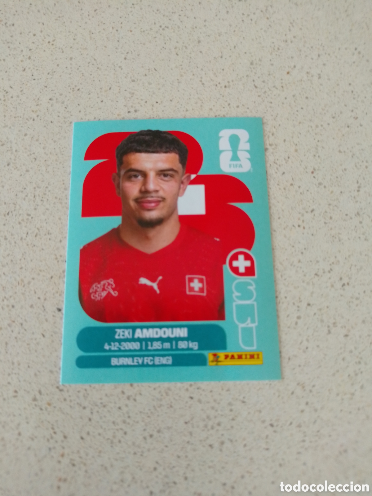 Cromos de f&uacute;tbol: CROMO NUMERO 20 AMDOUNI SUIZA. MUNDIAL 2026. PANINI.
