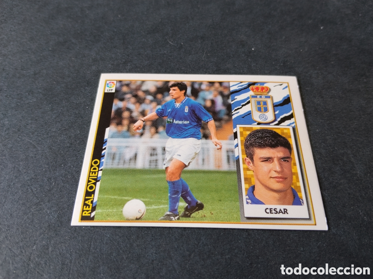 Cromos de f&uacute;tbol: Cromo futbol Real Oviedo, C&eacute;sar 97-98