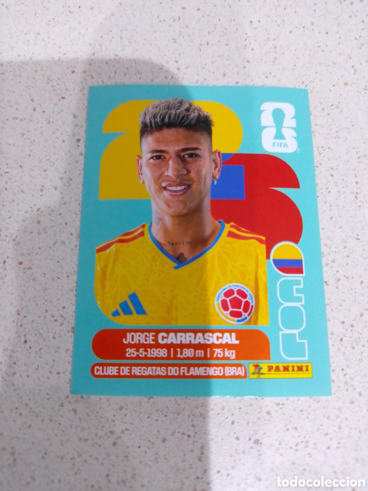 Cromos de f&uacute;tbol: CROMO N&Uacute;MERO 16 CARRASCAL COLOMBIA . MUNDIAL 2026. PANINI.