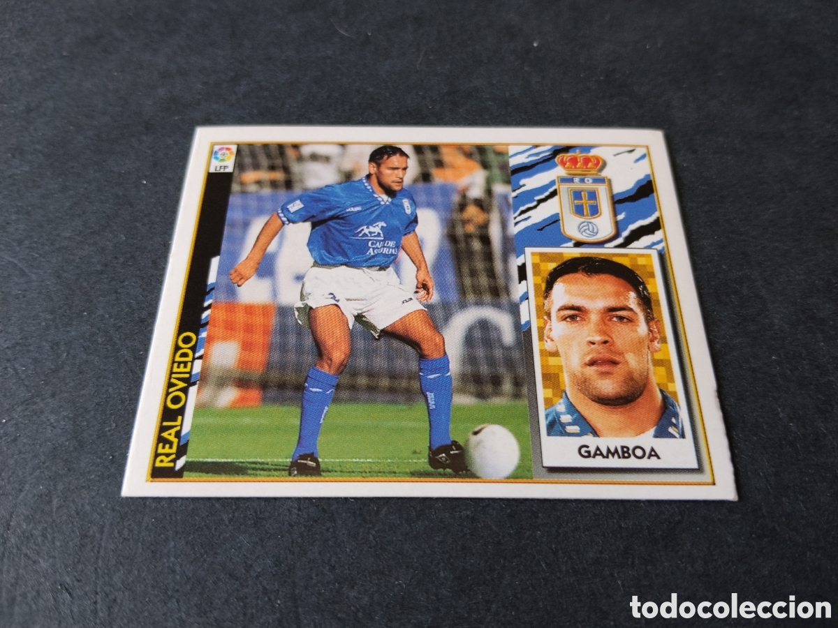 Cromos de f&uacute;tbol: Cromo futbol Real Oviedo, Gamboa 97-98