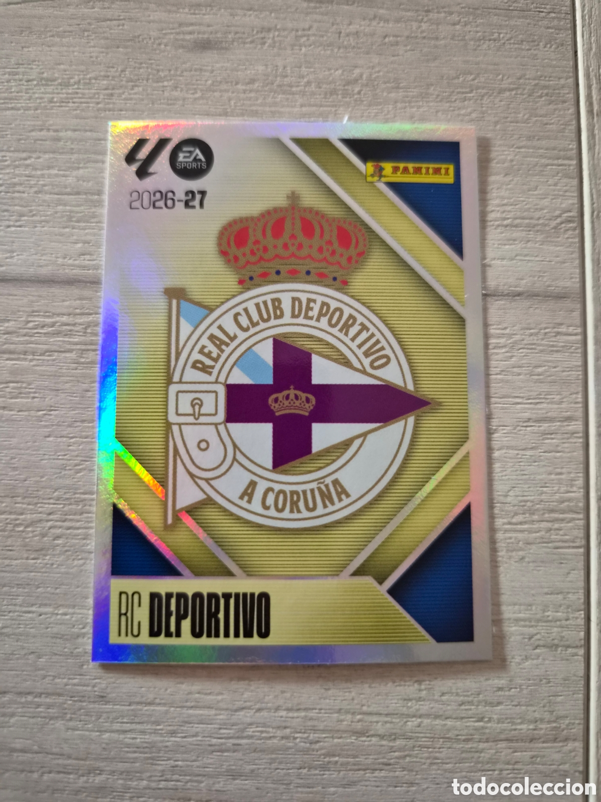 Cromos de f&uacute;tbol: N&deg;1 Deportivo La Coru&ntilde;a Escudo Liga Este 26/27