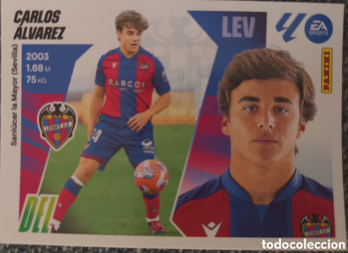 Cromos de f&uacute;tbol: CROMO CARLOS ALVAREZ. LEVANTE UD