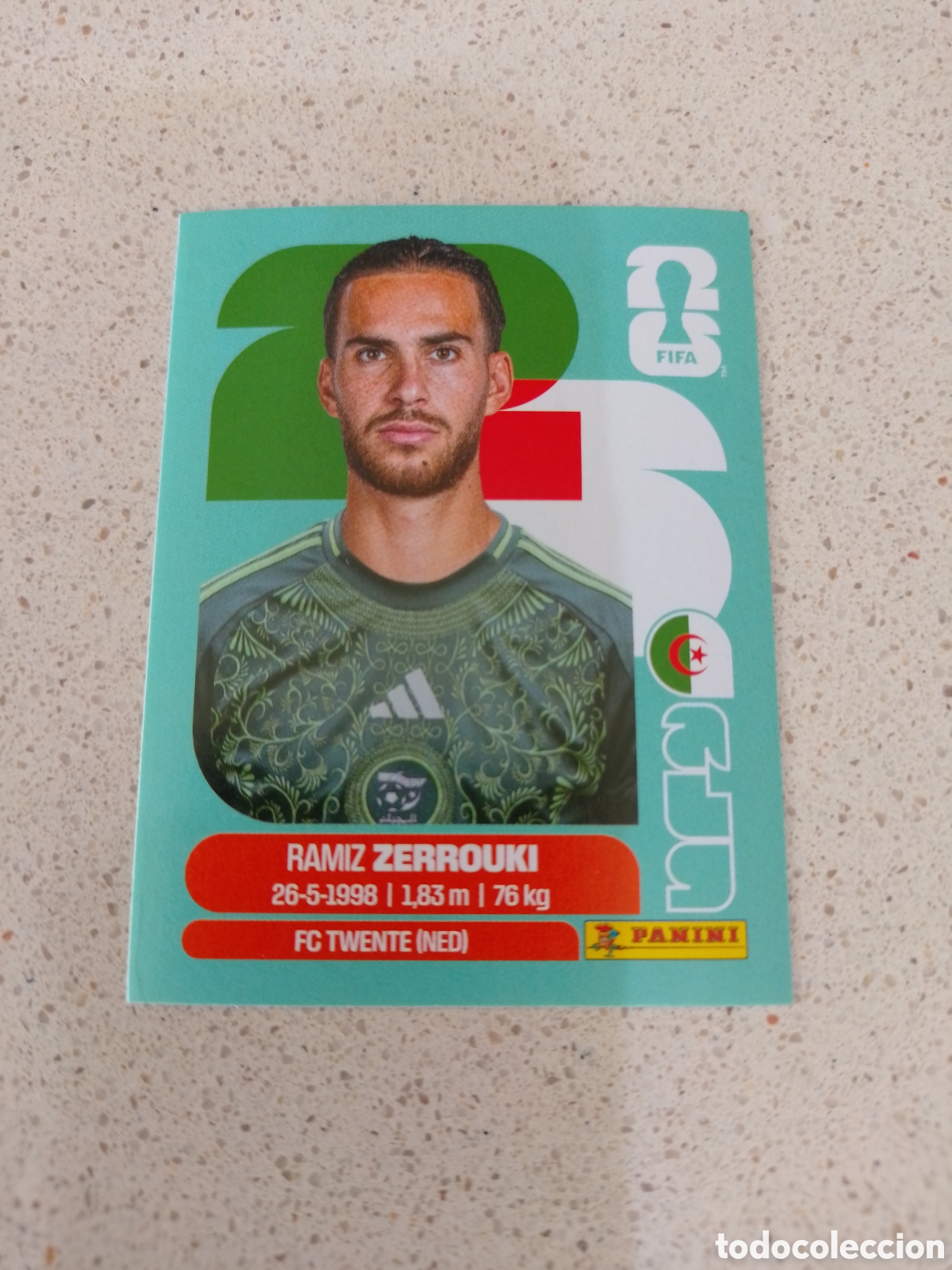 Figurine di Calcio: CROMO NUMERO 11 ZERROUKI ARGELIA. MUNDIAL 2026. PANINI.