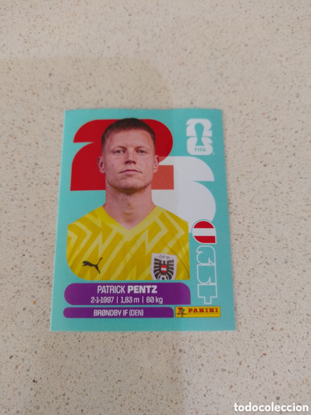 Figurine di Calcio: CROMO NUMERO 3 PENTZ AUSTRIA. MUNDIAL 2026. PANINI.