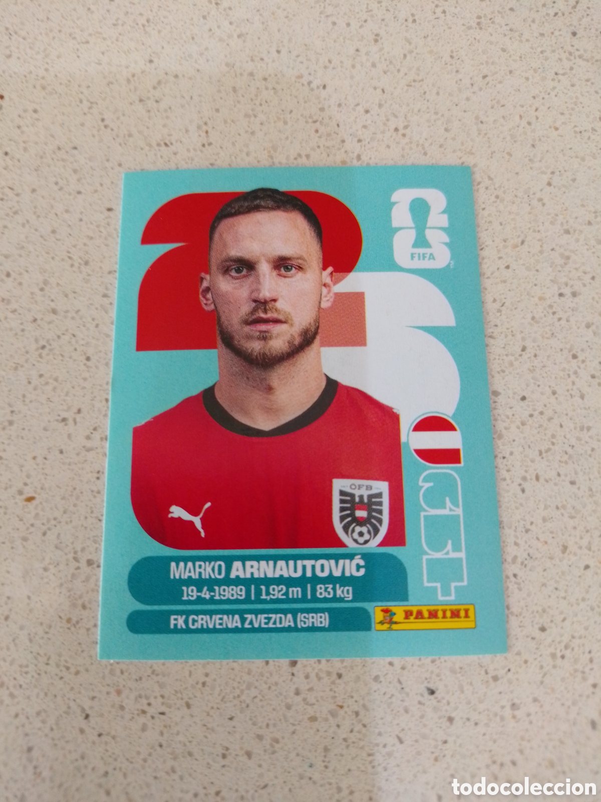 Cromos de f&uacute;tbol: CROMO NUMERO 20 ARNAUTOVIC AUSTRIA. MUNDIAL 2026. PANINI.