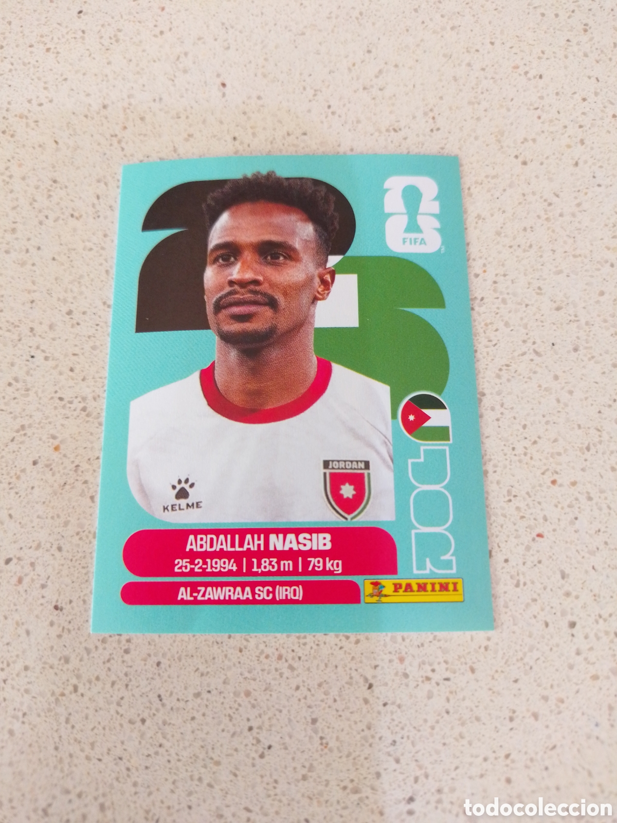 Cromos de f&uacute;tbol: CROMO NUMERO 6 NASIB JORDANIA. MUNDIAL 2026. PANINI.