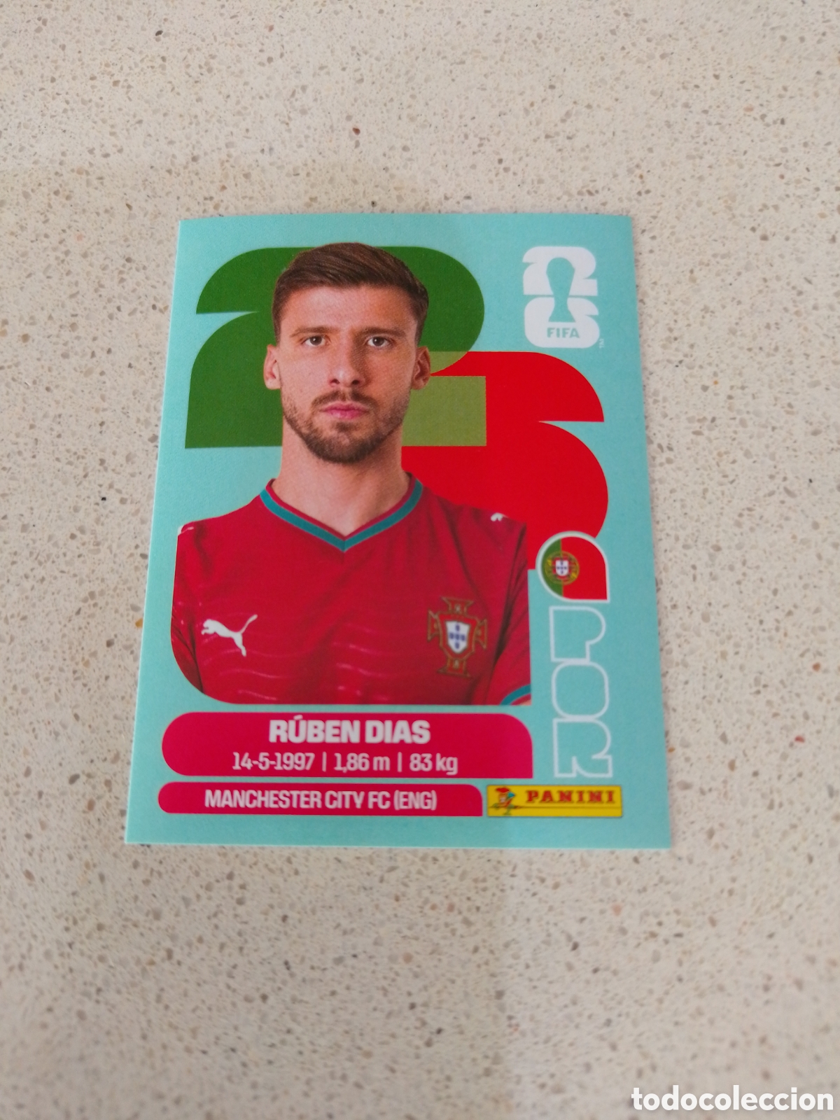 Cromos de f&uacute;tbol: CROMO NUMERO 4 RUBEN DIAS PORTUGAL. MUNDIAL 2026. PANINI.