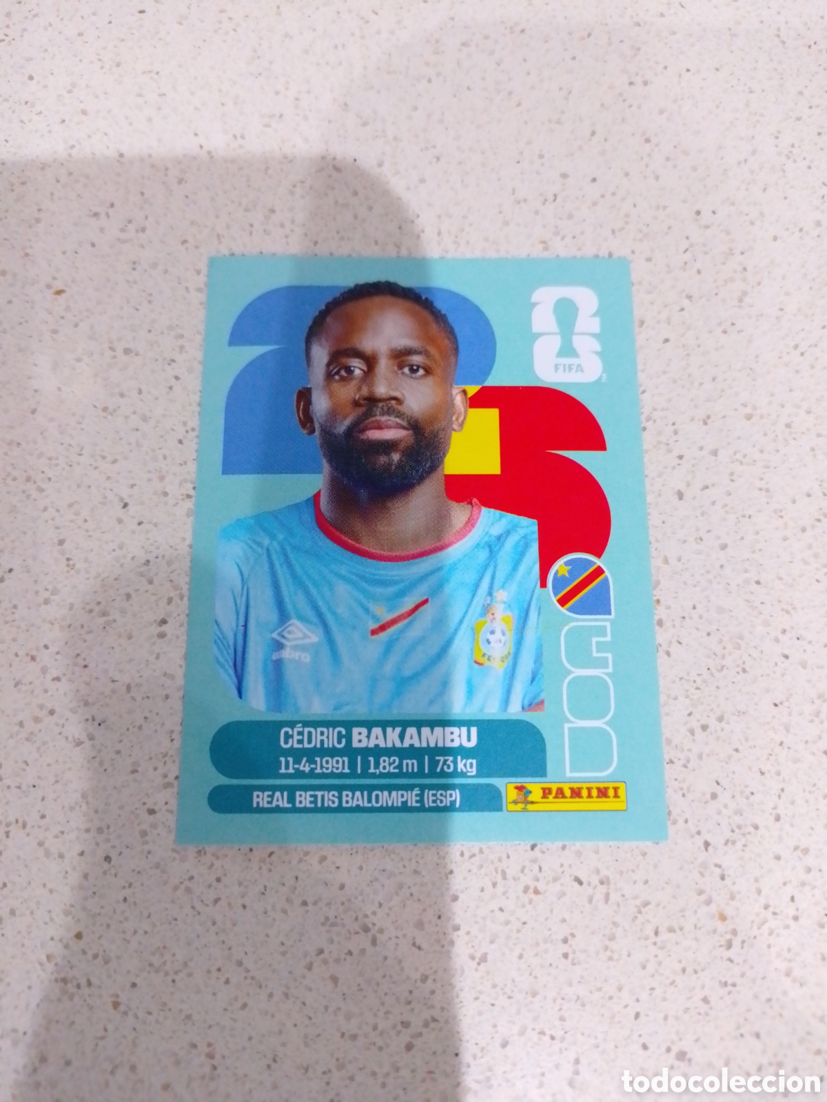 Cromos de f&uacute;tbol: CROMO N&Uacute;MERO 19 BAKAMBU CONGO. MUNDIAL 2026. PANINI.