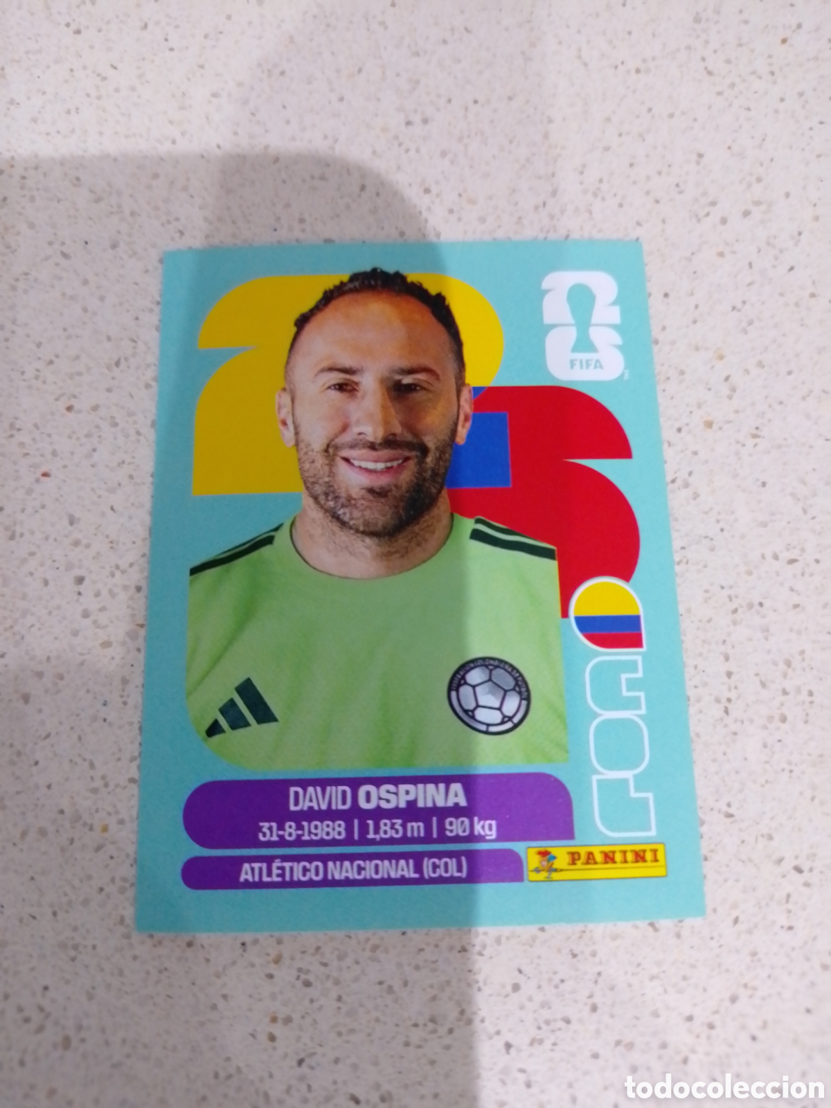 Cromos de f&uacute;tbol: CROMO N&Uacute;MERO 3 OSPINA COLOMBIA . MUNDIAL 2026. PANINI.
