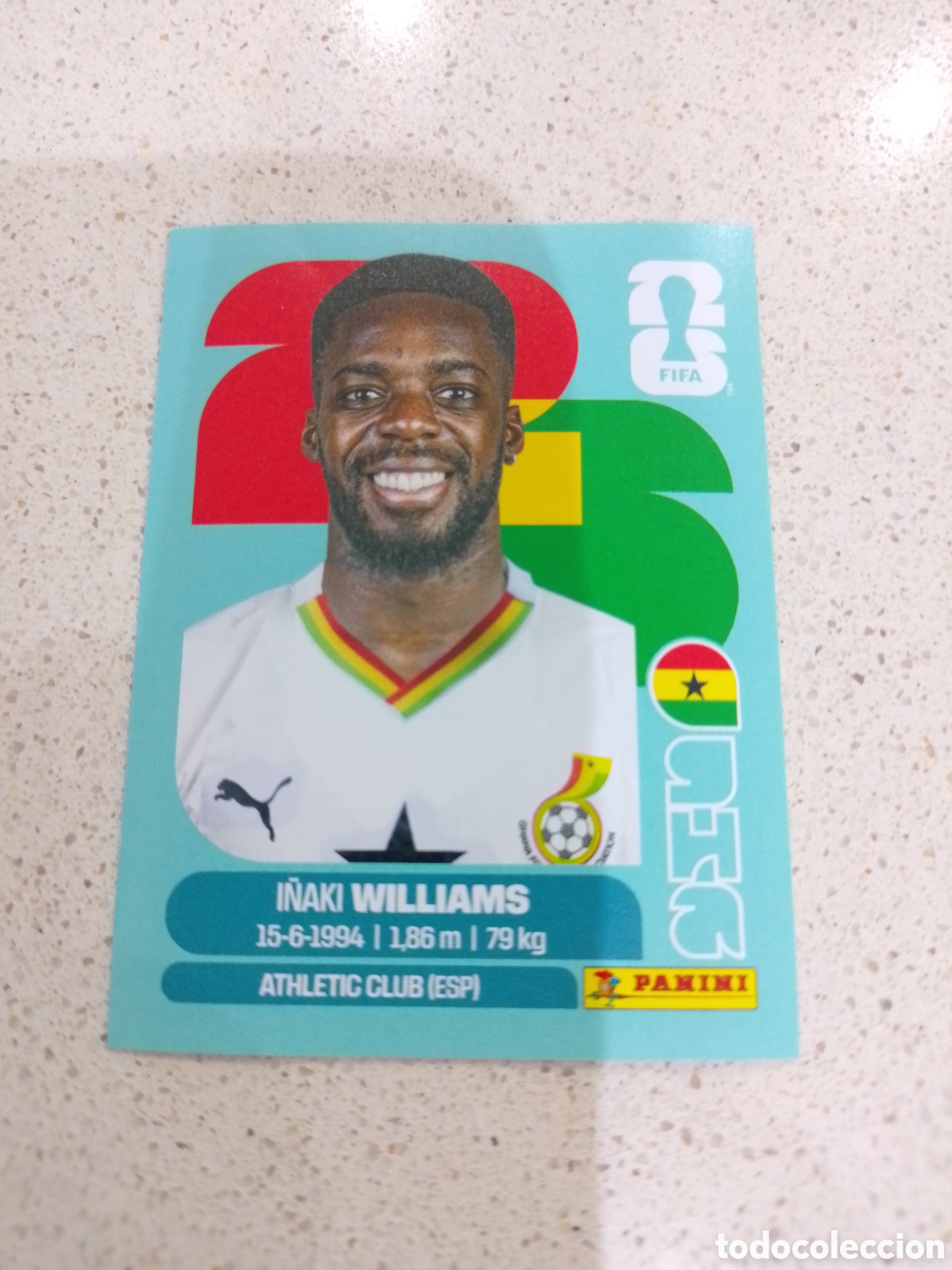 Cromos de f&uacute;tbol: CROMO N&Uacute;MERO 15 I&Ntilde;AKI WILLIAMS GHANA. MUNDIAL 2026. PANINI.