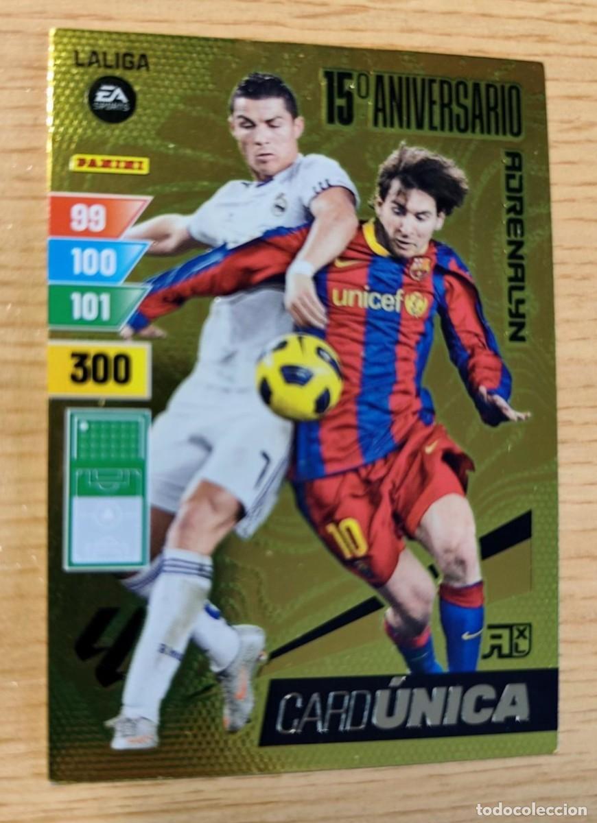 Football Stickers: ADRENALYN XL CARD UNICA MESSI CRISTIANO RONALDO BARCELONA REAL MADRID LIGA 2023 2024 23 24 PANINI