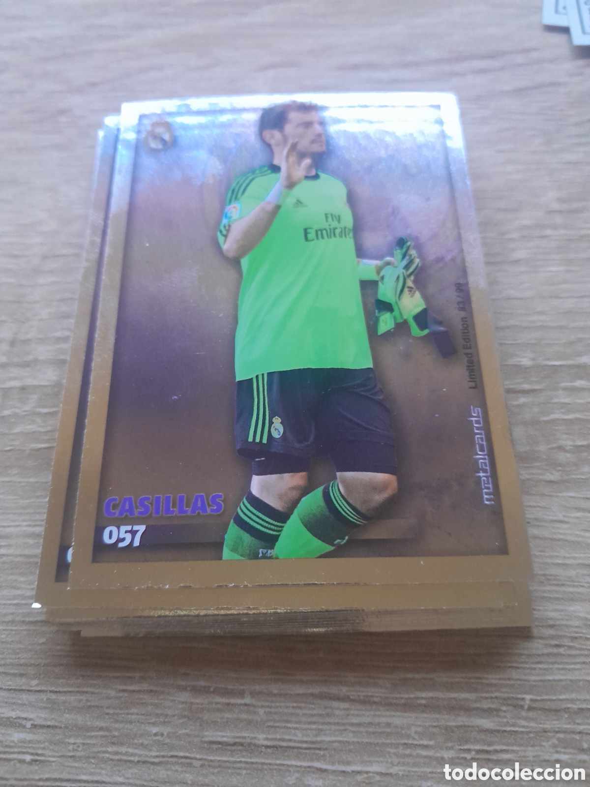 Cromos de Futebol: 57 casillas (Brillo Liso) - real madrid 2014 2015 - Mundicromo Liga metalCard 2014-15 metalcards