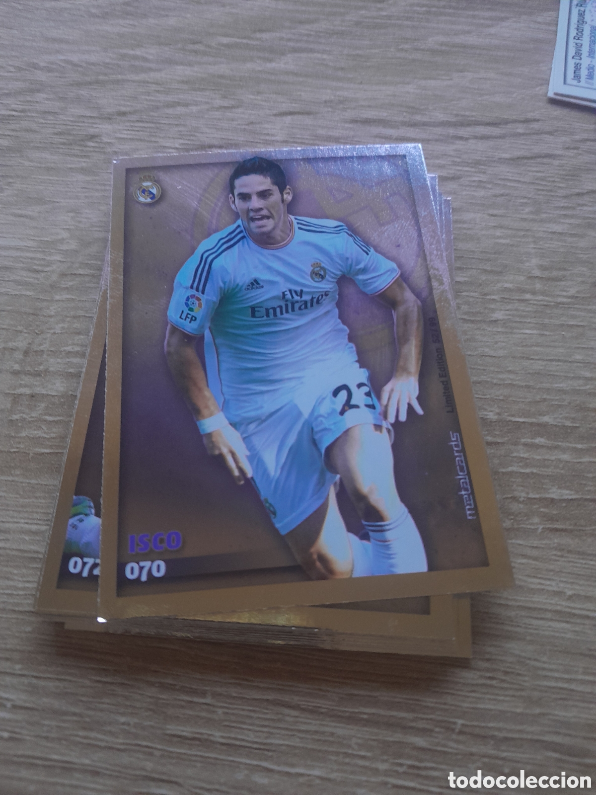 Cromos de Futebol: 70 isco (Brillo Liso) - real madrid 2014 2015 - Mundicromo Liga metalCard 2014-15 metalcards