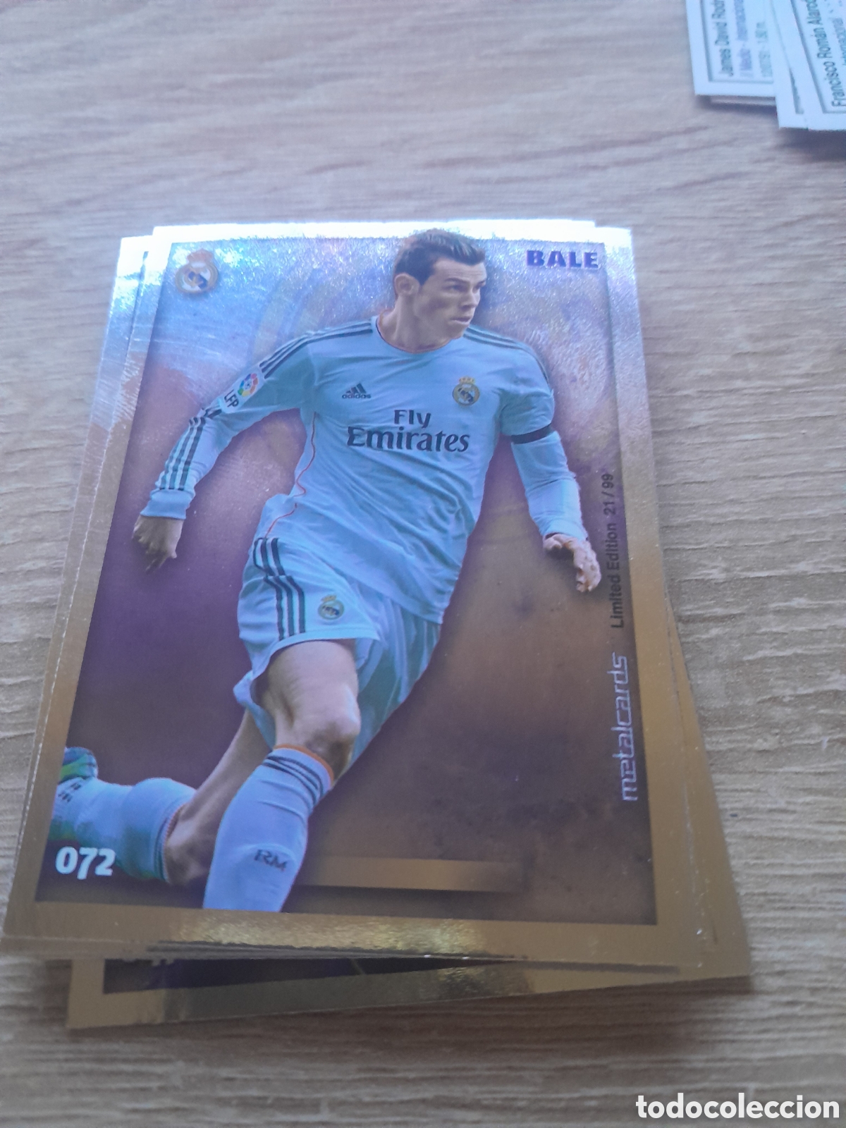 Cromos de Futebol: 72 bale (Brillo Liso) - real madrid 2014 2015 - Mundicromo Liga metalCard 2014-15 metalcards