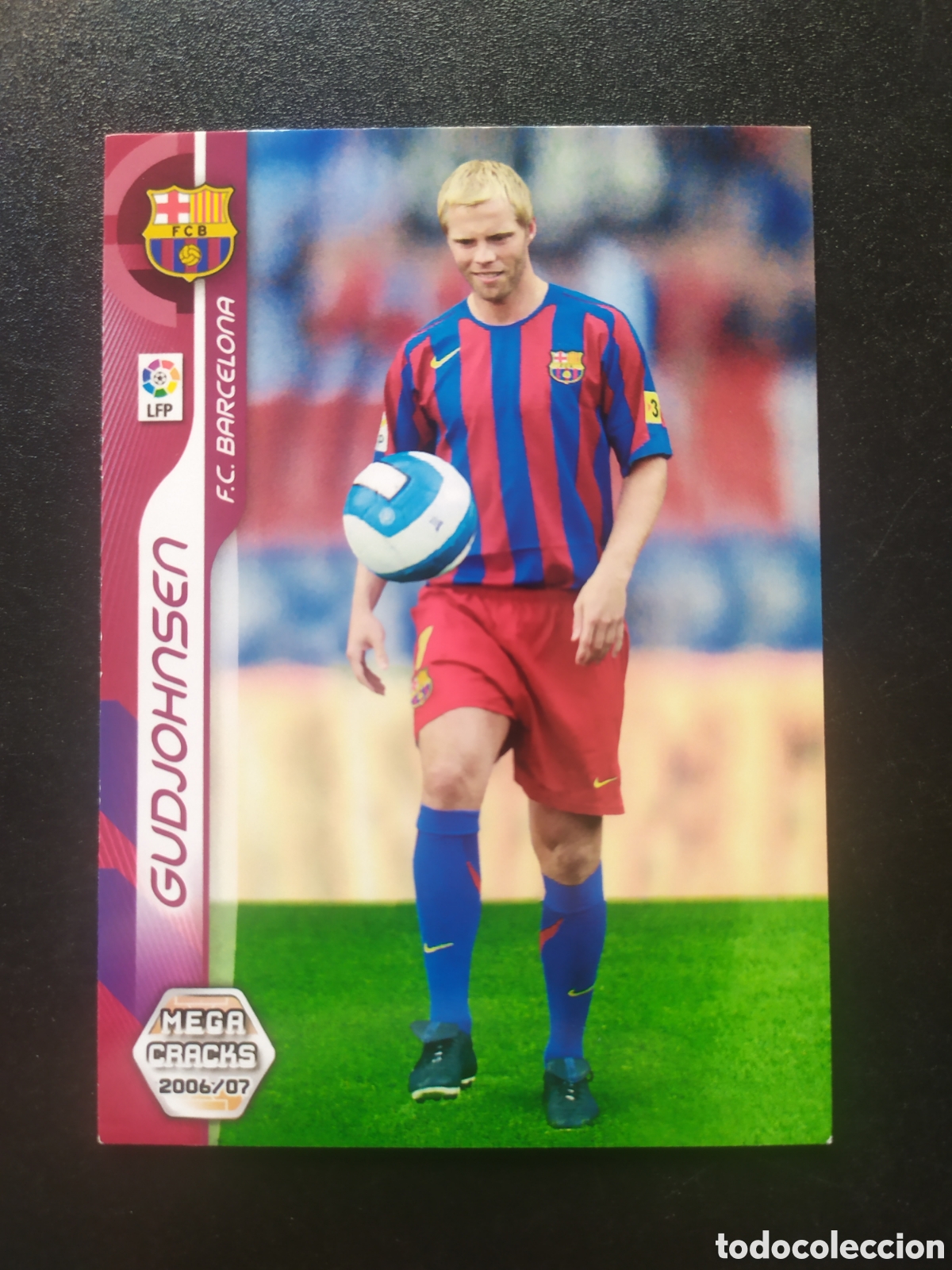 Cromos de f&uacute;tbol: Megacracks 2006 2007 06 07 panini Gudjohnsen nuevo fichaje n&deg; 443 Barcelona