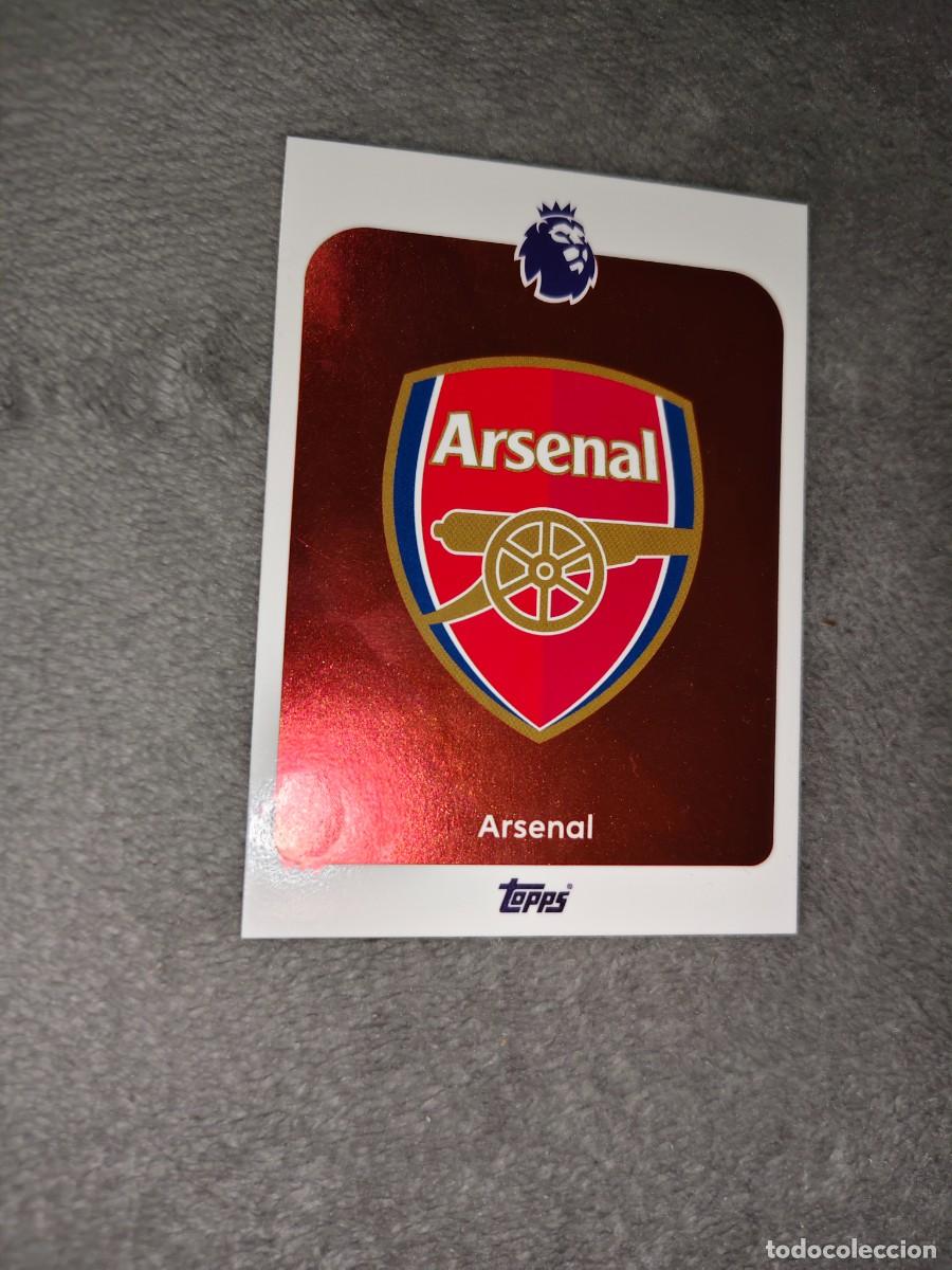 Cromos de f&uacute;tbol: 1 PREMIER LEAGUE 2025 26 BADGE ESCUDO ARSENAL BASE CARD TOPPS 25 2026 TRADING CARDS AAL