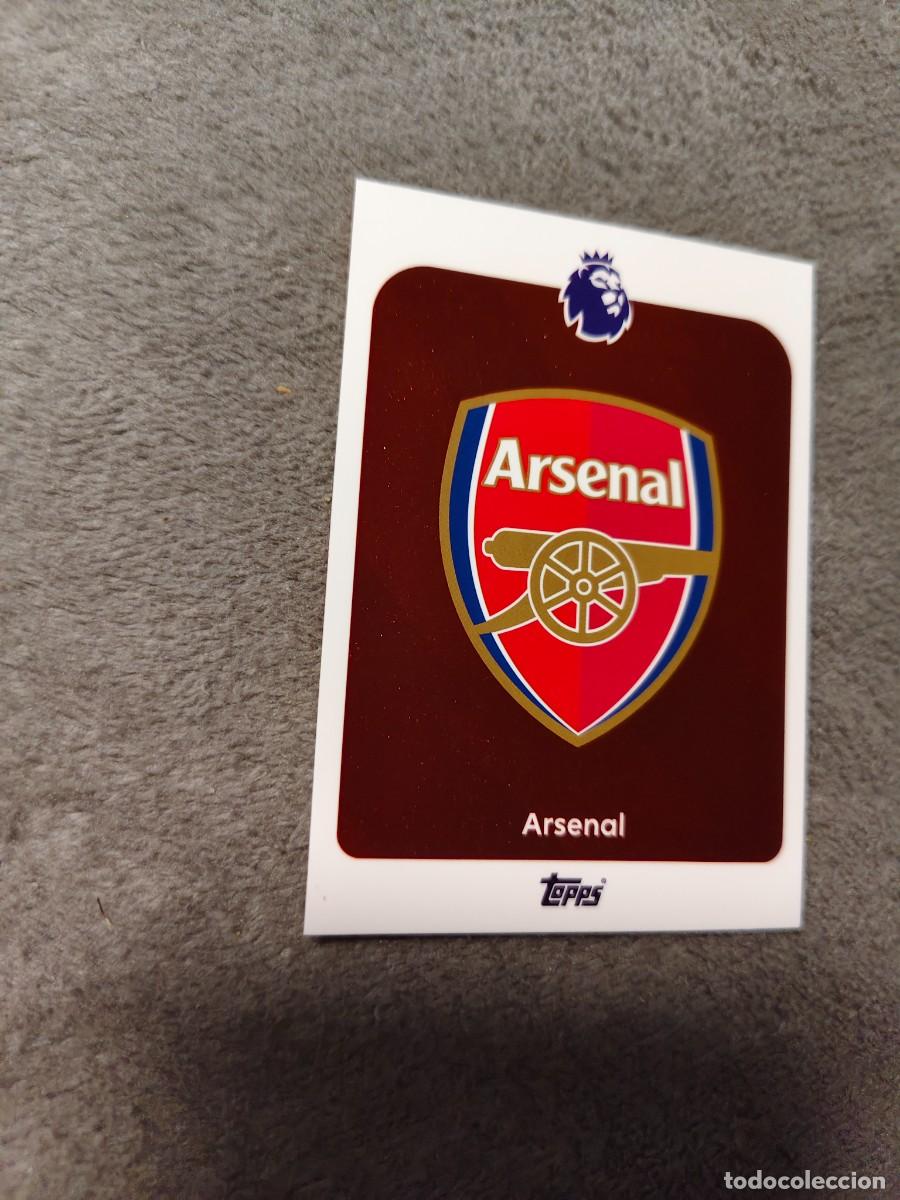Cromos de f&uacute;tbol: 1 PREMIER LEAGUE 2025 26 BADGE ESCUDO ARSENAL BASE CARD TOPPS 25 2026 TRADING CARDS AAL
