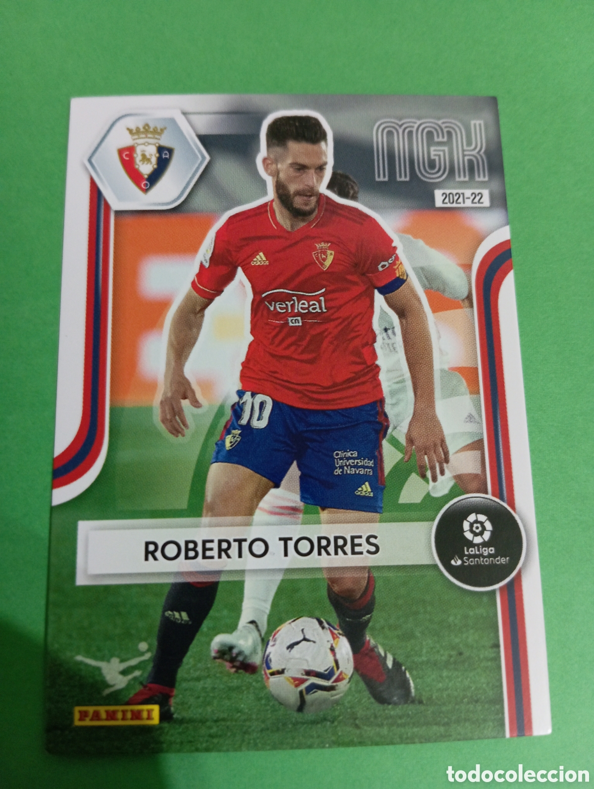 Cromos de f&uacute;tbol: Roberto Torres Osasuna n&deg;265 / PANINI MEGACRACKS 2021/2022