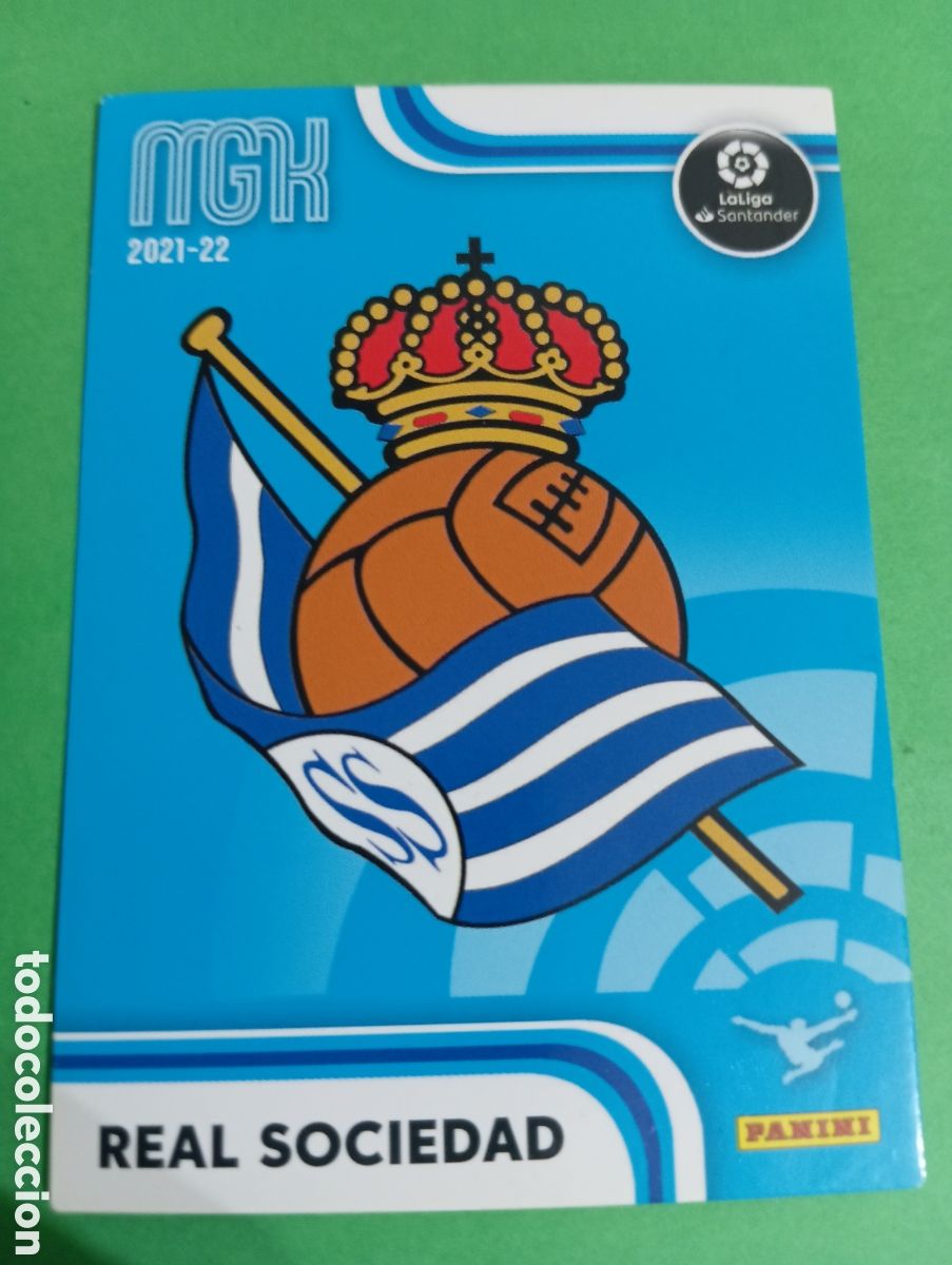 Cromos de f&uacute;tbol: Escudo de la Real Sociedad n&deg;289 / PANINI MEGACRACKS 2021/2022