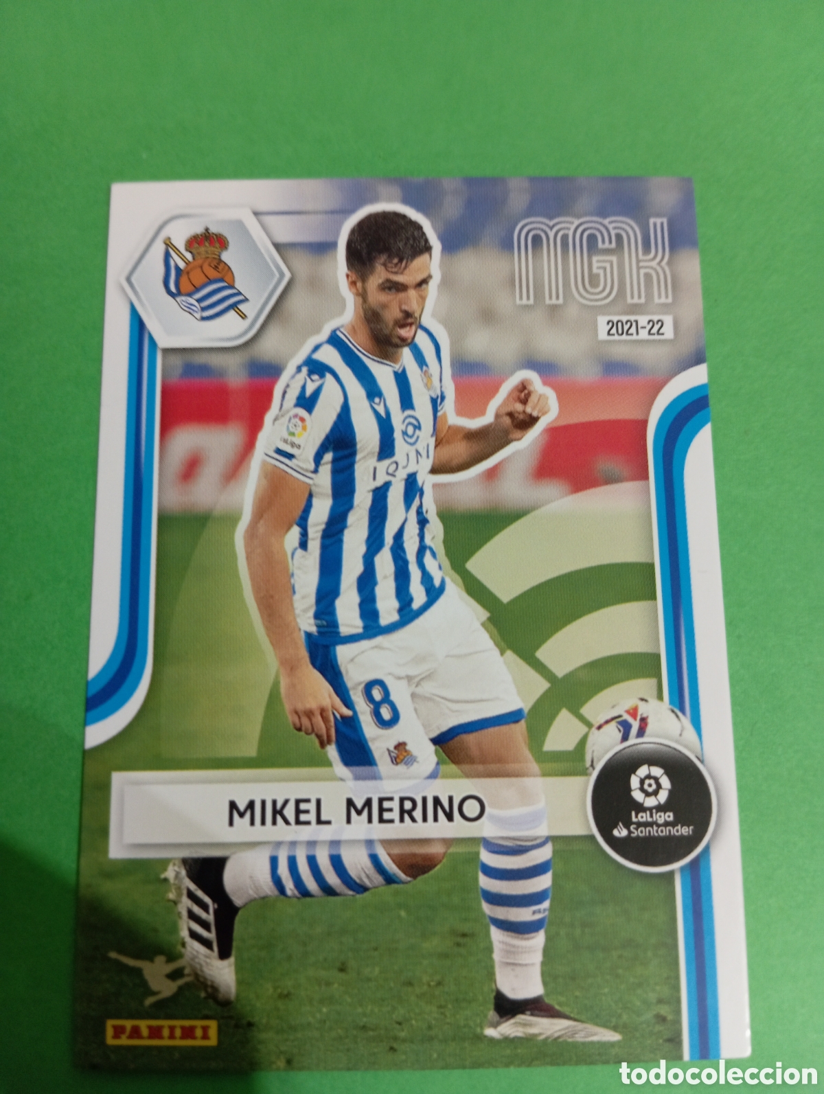 Figurine di Calcio: Mikel Merino Real Sociedad n&deg;299 / PANINI MEGACRACKS 2021/2022