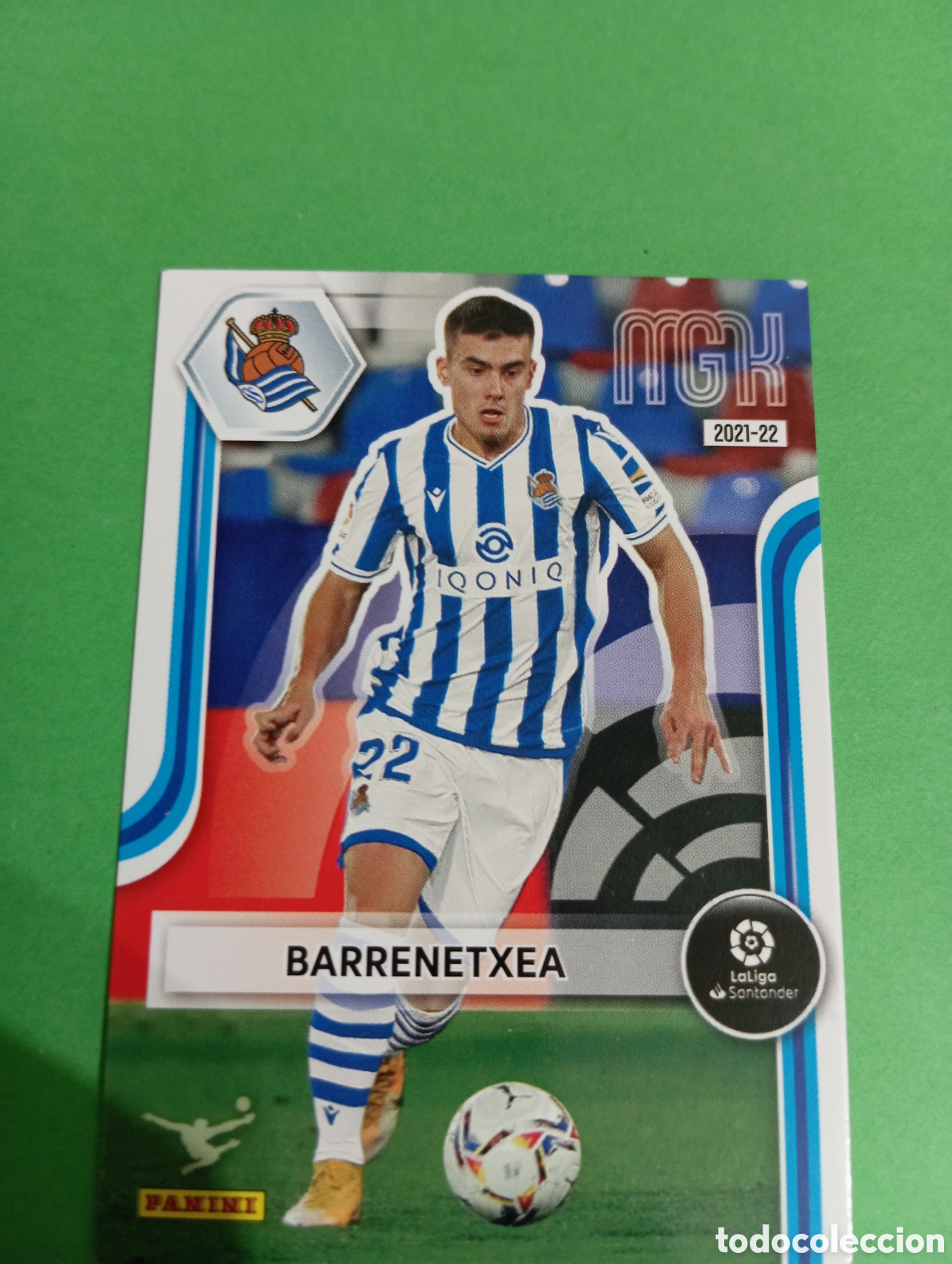 Figurine di Calcio: Barrenetxea Real Sociedad n&deg;302 / PANINI MEGACRACKS 2021/2022
