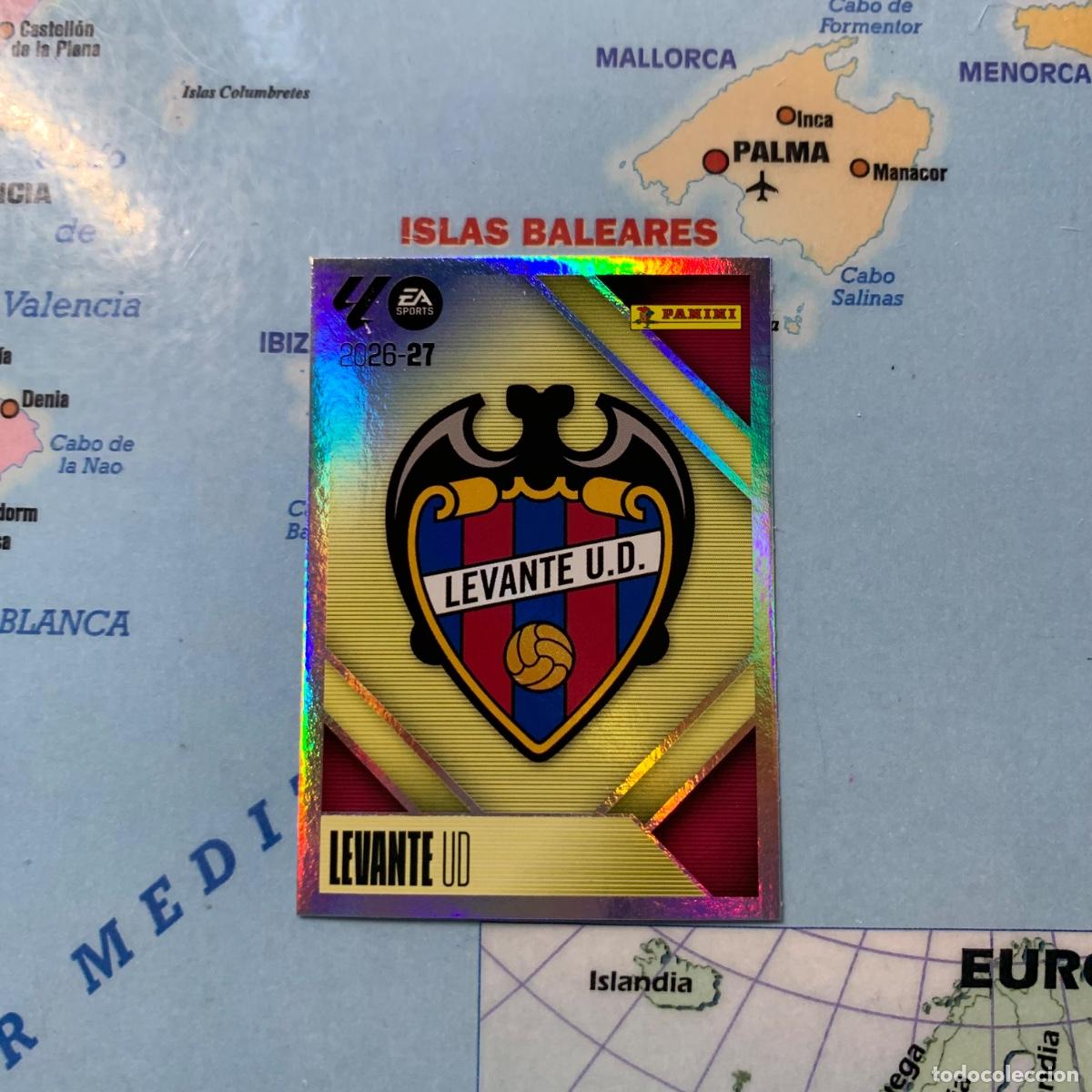 Cromos de f&uacute;tbol: Escudo del Levante n&uacute;mero 1 cromo liga este 26-27 2026-2027