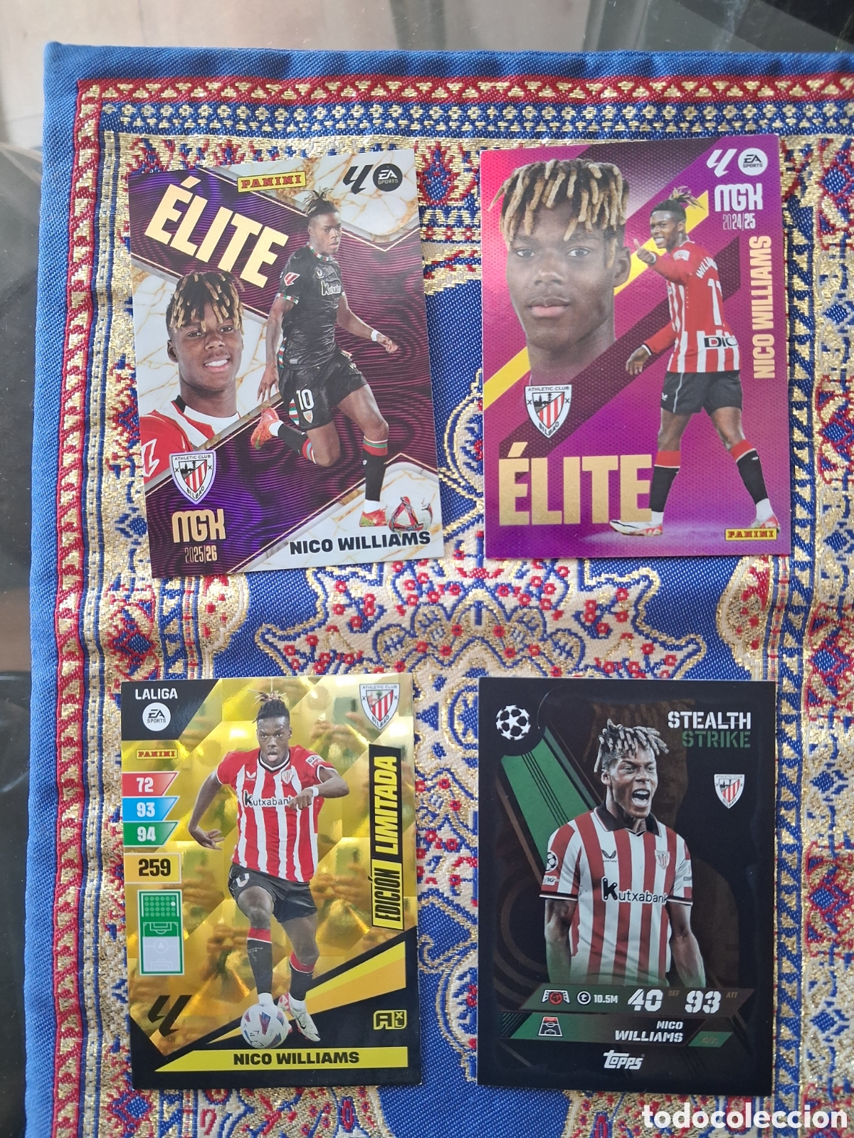 Cromos de f&uacute;tbol: Lote de 16 cartas de nico williams