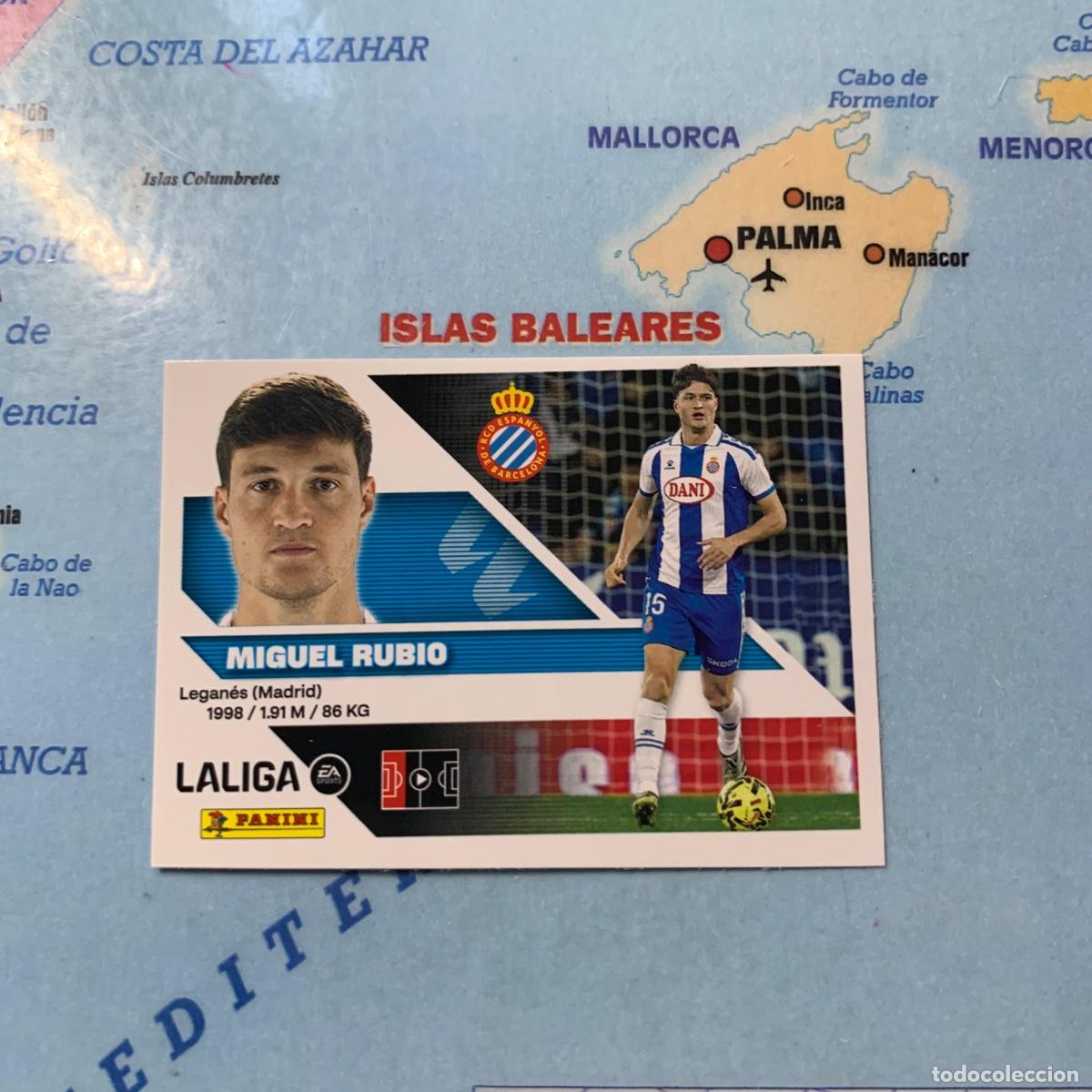 Cromos de f&uacute;tbol: Miguel Rubio n&uacute;mero 9 del Espa&ntilde;ol cromo liga este 26-27 2026-2027